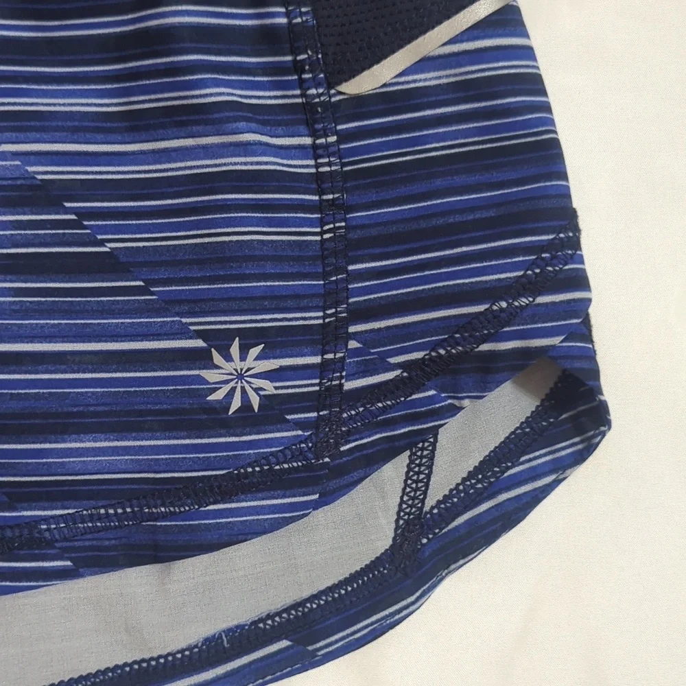 Athleta Ready Set Go 2 in 1 Shorts, Color Navy/Black Size S